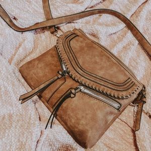 Double Zipper Crossbody Bag